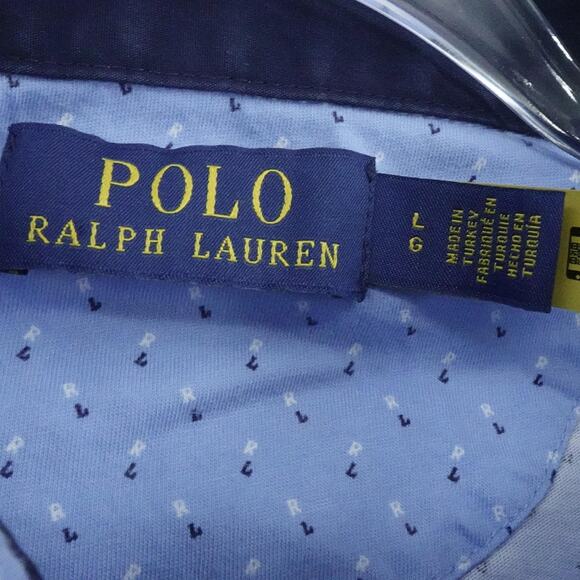 Polo Ralph Lauren Shirt Mens Large Blue Polo RL Pattern Short Sleeve Classic Fit - Picture 3 of 15